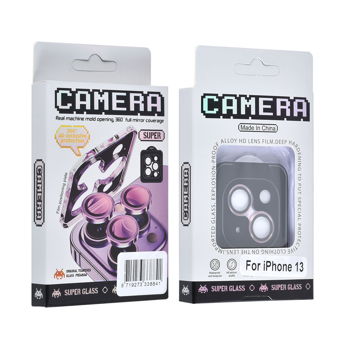 UNIQ Accessory UNIQAccessory iPhone 13 Lens Protector Tempered glass - Roze, foto 3 van 3