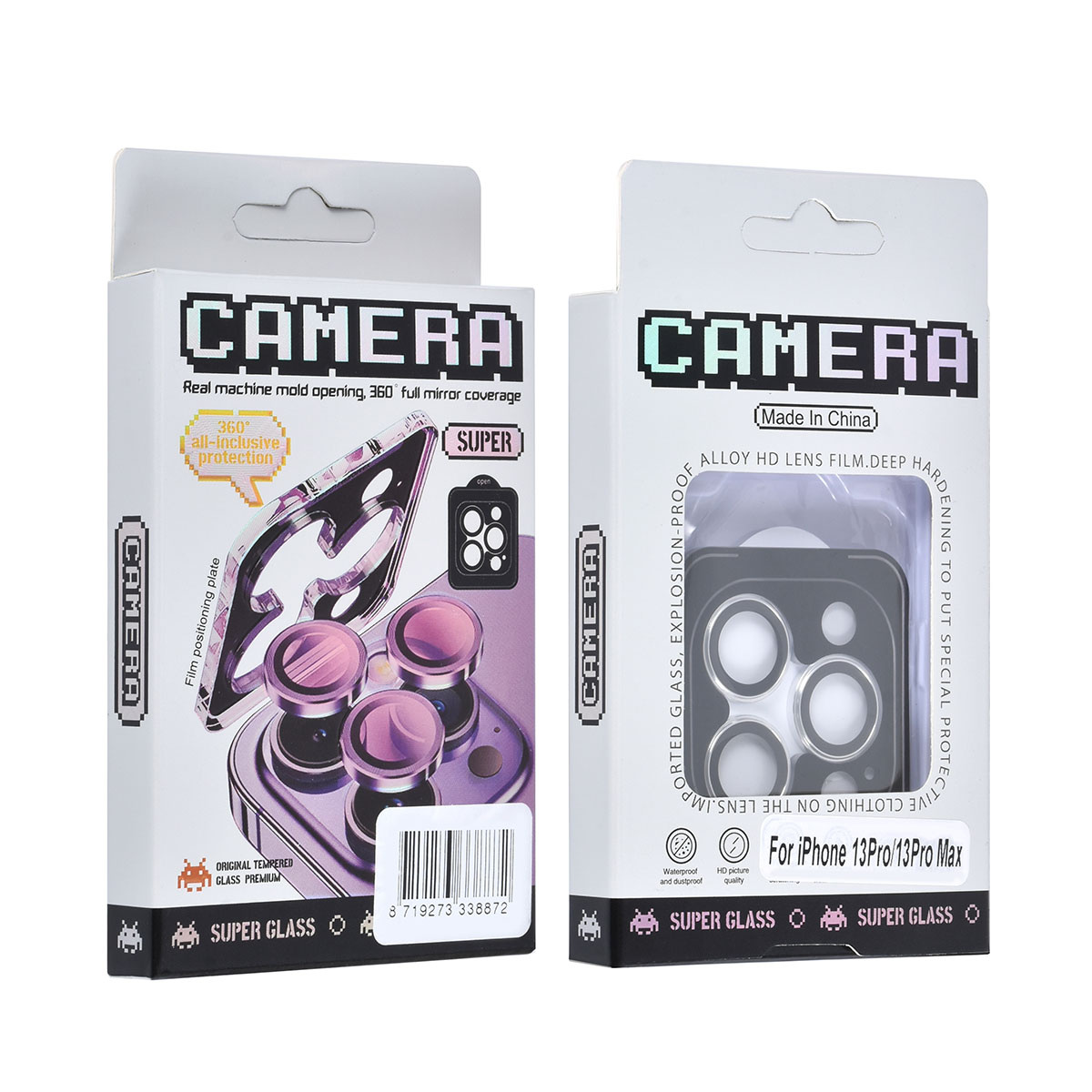 UNIQ Accessory UNIQAccessory iPhone 13 Pro & 13 Pro Max Lens Protector Tempered glass - Zilver, foto 3 van 3