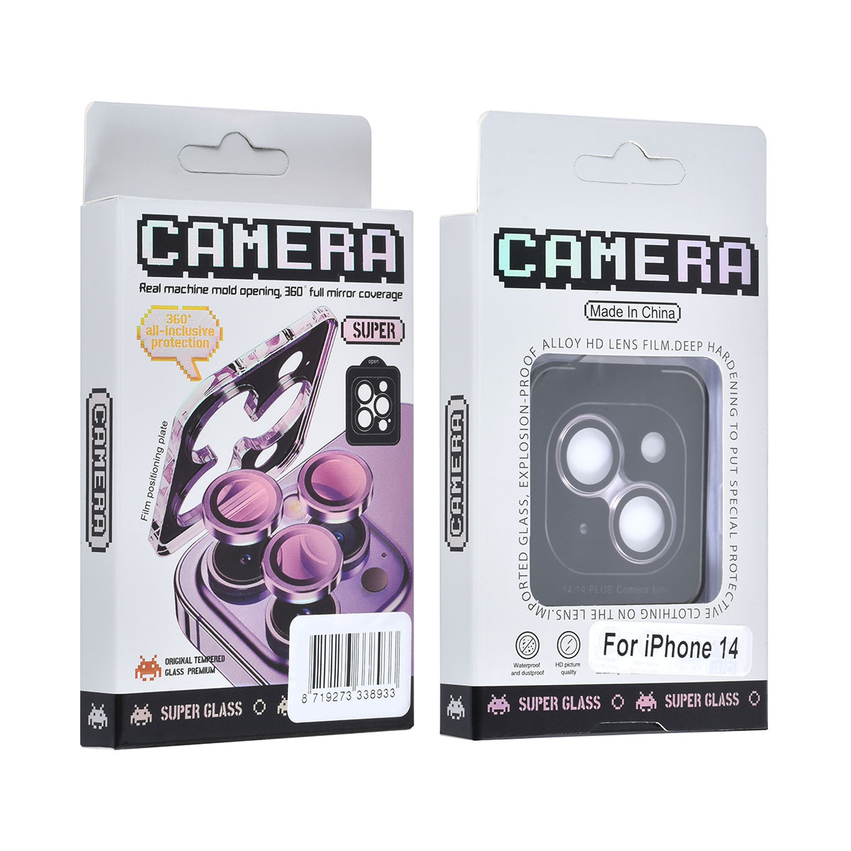 UNIQ Accessory UNIQAccessory iPhone 14 Lens Protector Tempered glass - Paars, foto 3 van 3