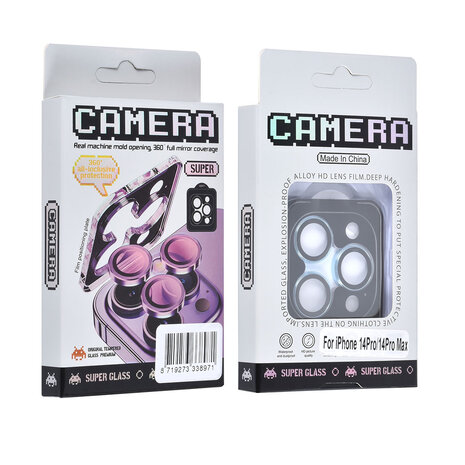 UNIQ Accessory UNIQAccessory iPhone 14 Pro & 14 Pro Max Lens Protector Tempered glass - Blauw UNIQ Accessory UNIQAccessory iPhone 14 Pro & 14 Pro Max Lens Protector Tempered glass - Blauw