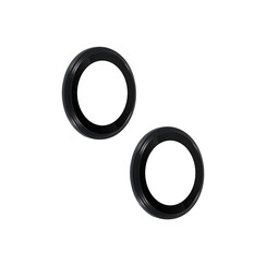 UNIQAccessory iPhone 15 & iPhone 15 Plus Lens protector - Tempered glass - Black