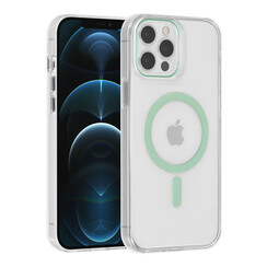 UNIQ Accessory iPhone 12 Pro Max Hardcase Backcover magsafe compatible - transparant - Groen