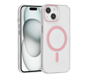 UNIQ Accessory UNIQ Accessory iPhone 15 Hardcase - magsafe compatible - transparant - Pink UNIQ Accessory UNIQ Accessory iPhone 15 Hardcase - magsafe compatible - transparant - Pink