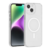 UNIQ Accessory UNIQ Accessory iPhone 15 & 14 Plus Hardcase Backcover magsafe compatible - transparant - Wit UNIQ Accessory UNIQ Accessory iPhone 15 & 14 Plus Hardcase Backcover magsafe compatible - transparant - Wit