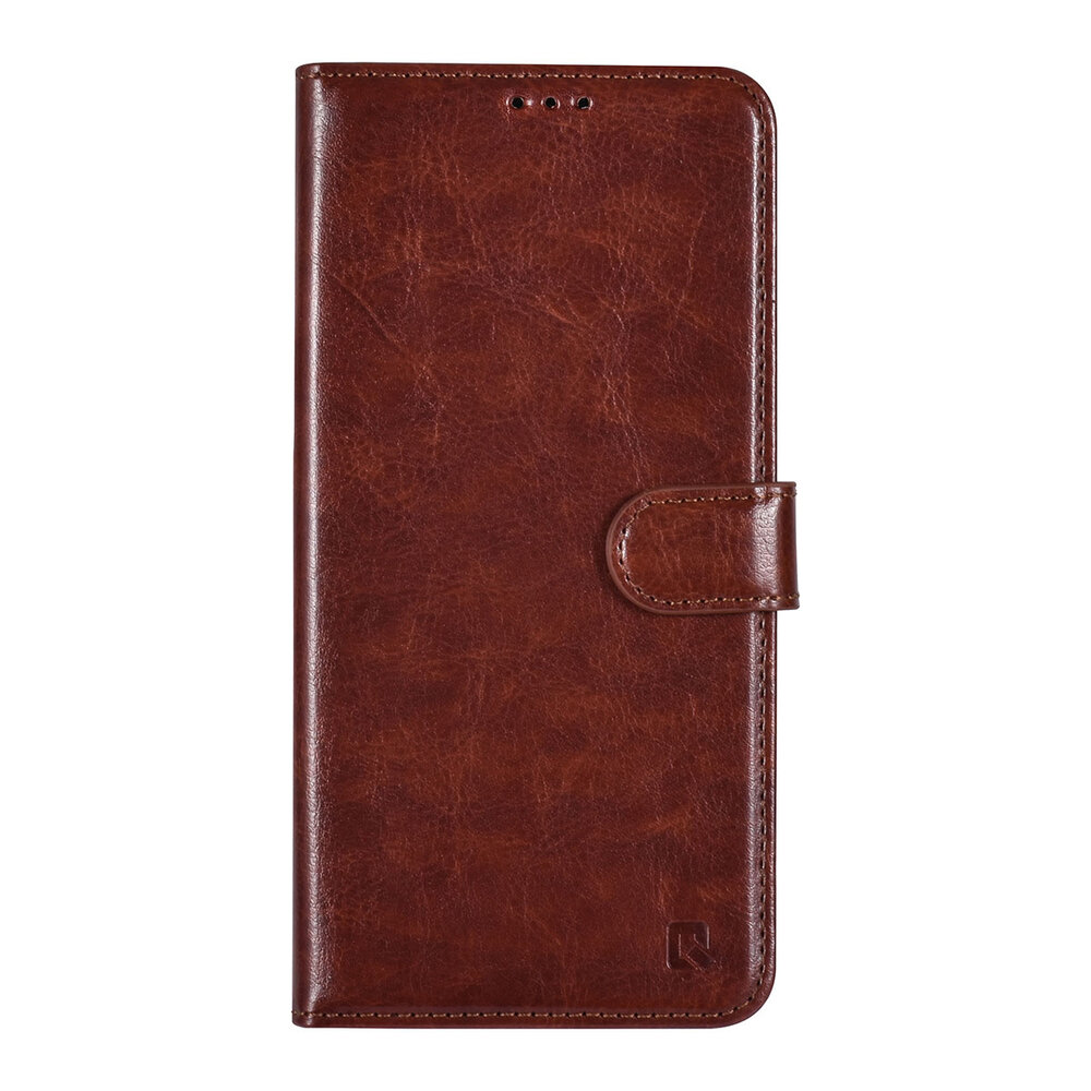 TUNIQ TUNIQ Galaxy A55 Book Case hoesje - Pasjeshouder voor 3 pasjes - Magneetsluiting - Hanger - Braun