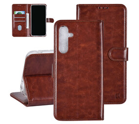 TUNIQ TUNIQ Galaxy A25 Book type housse 3 pasjeshouder - Marron TUNIQ TUNIQ Galaxy A25 Book type housse 3 pasjeshouder - Marron