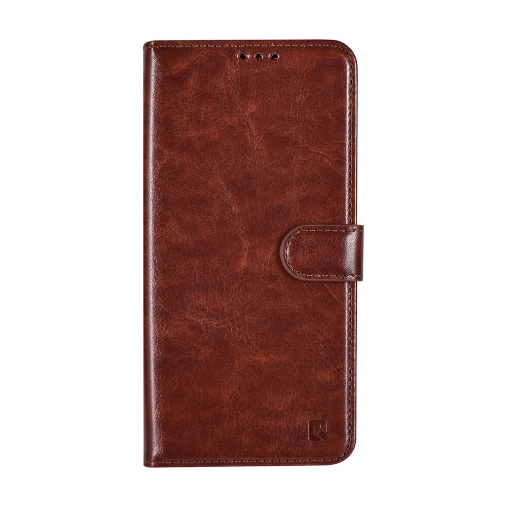 TUNIQ TUNIQ Galaxy A25 Book Case hoesje - Pasjeshouder voor 3 pasjes - Magneetsluiting - Hanger - Bruin