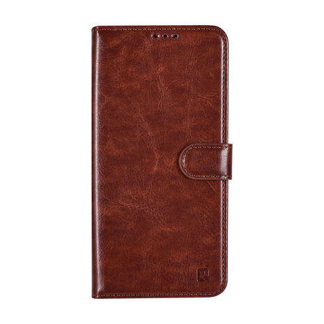 TUNIQ TUNIQ Galaxy A25 Book Case hoesje - Pasjeshouder voor 3 pasjes - Magneetsluiting - Hanger - Bruin