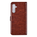 TUNIQ TUNIQ Galaxy A25 Book Case hoesje - Pasjeshouder voor 3 pasjes - Magneetsluiting - Hanger - Bruin