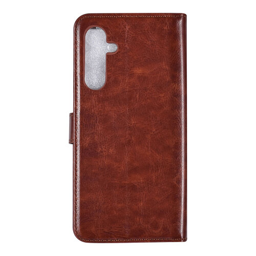 TUNIQ TUNIQ Galaxy A25 Book Case hoesje - Pasjeshouder voor 3 pasjes - Magneetsluiting - Hanger - Bruin