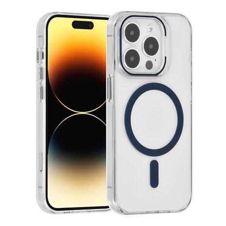 UNIQ Accessory UNIQ Accessory iPhone 14 Pro Coque arrière rigide magsafe compatible - transparant - Bleu UNIQ Accessory UNIQ Accessory iPhone 14 Pro Coque arrière rigide magsafe compatible - transparant - Bleu