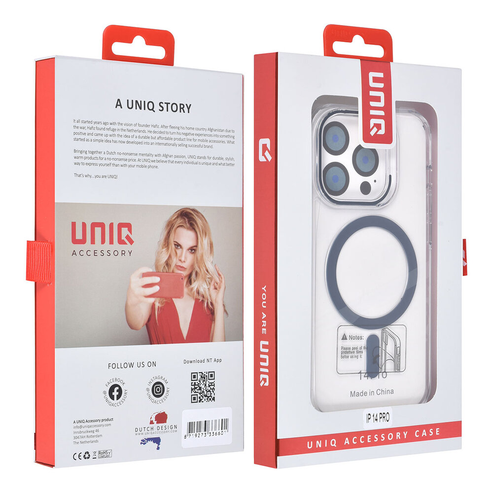 UNIQ Accessory UNIQ Accessory iPhone 14 Pro Hardcase Backcover magsafe compatible - transparant - Blauw UNIQ Accessory UNIQ Accessory iPhone 14 Pro Hardcase Backcover magsafe compatible - transparant - Blauw
