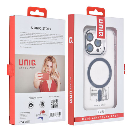 UNIQ Accessory UNIQ Accessory iPhone 14 Pro Hardcase Backcover magsafe compatible - transparant - Blauw UNIQ Accessory UNIQ Accessory iPhone 14 Pro Hardcase Backcover magsafe compatible - transparant - Blauw