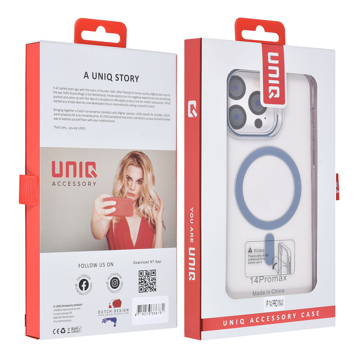 UNIQ Accessory UNIQ Accessory iPhone 14 Pro Max Hardcase Backcover magsafe compatible - transparant - LichtBlauw, foto 3 van 4