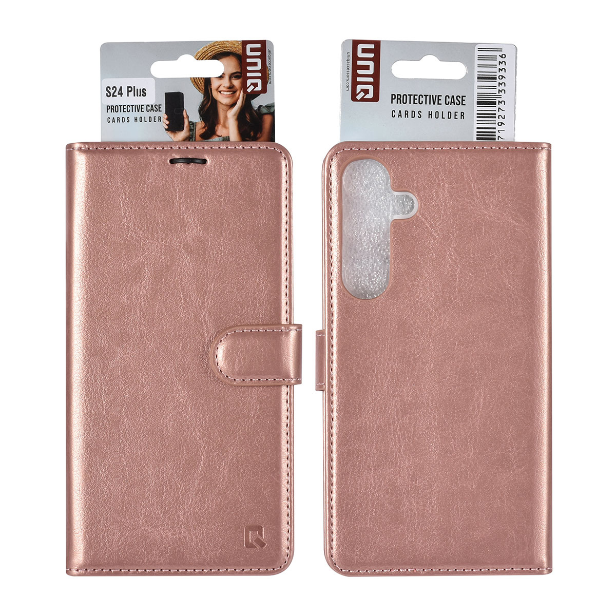 UNIQ Accessory UNIQ Accessory Galaxy S24 Plus Book Case hoesje 3 pasjeshouder - Rose Gold, foto 5 van 5