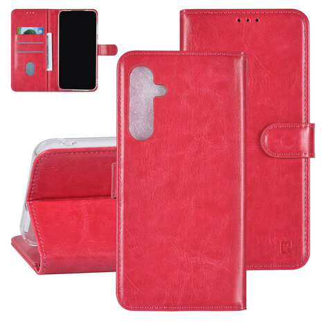 UNIQ Accessory UNIQ Accessory Galaxy A55 Book Case hoesje 3 pasjeshouder - Felroze