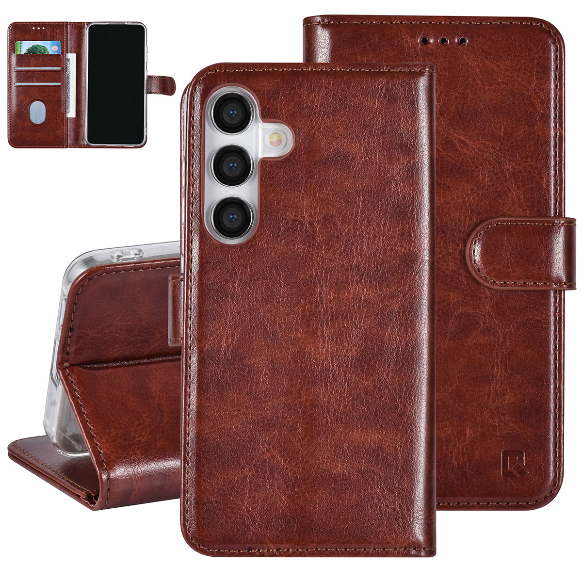 UNIQ Accessory UNIQ Accessory Galaxy S24 Book Case hoesje 3 pasjeshouder - Bruin