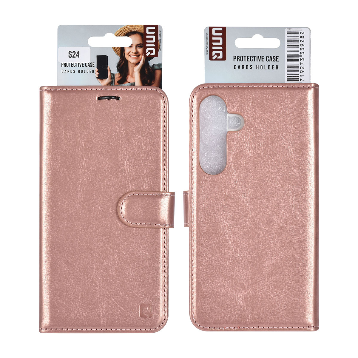 UNIQ Accessory UNIQ Accessory Galaxy S24 Book Case hoesje 3 pasjeshouder - Rose Gold, foto 5 van 5