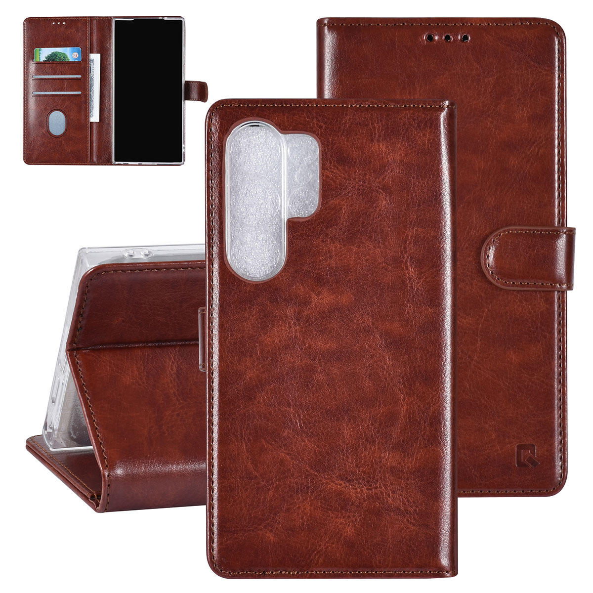 UNIQ Accessory UNIQ Accessory Galaxy S24 Ultra Book Case hoesje 3 pasjeshouder - Bruin