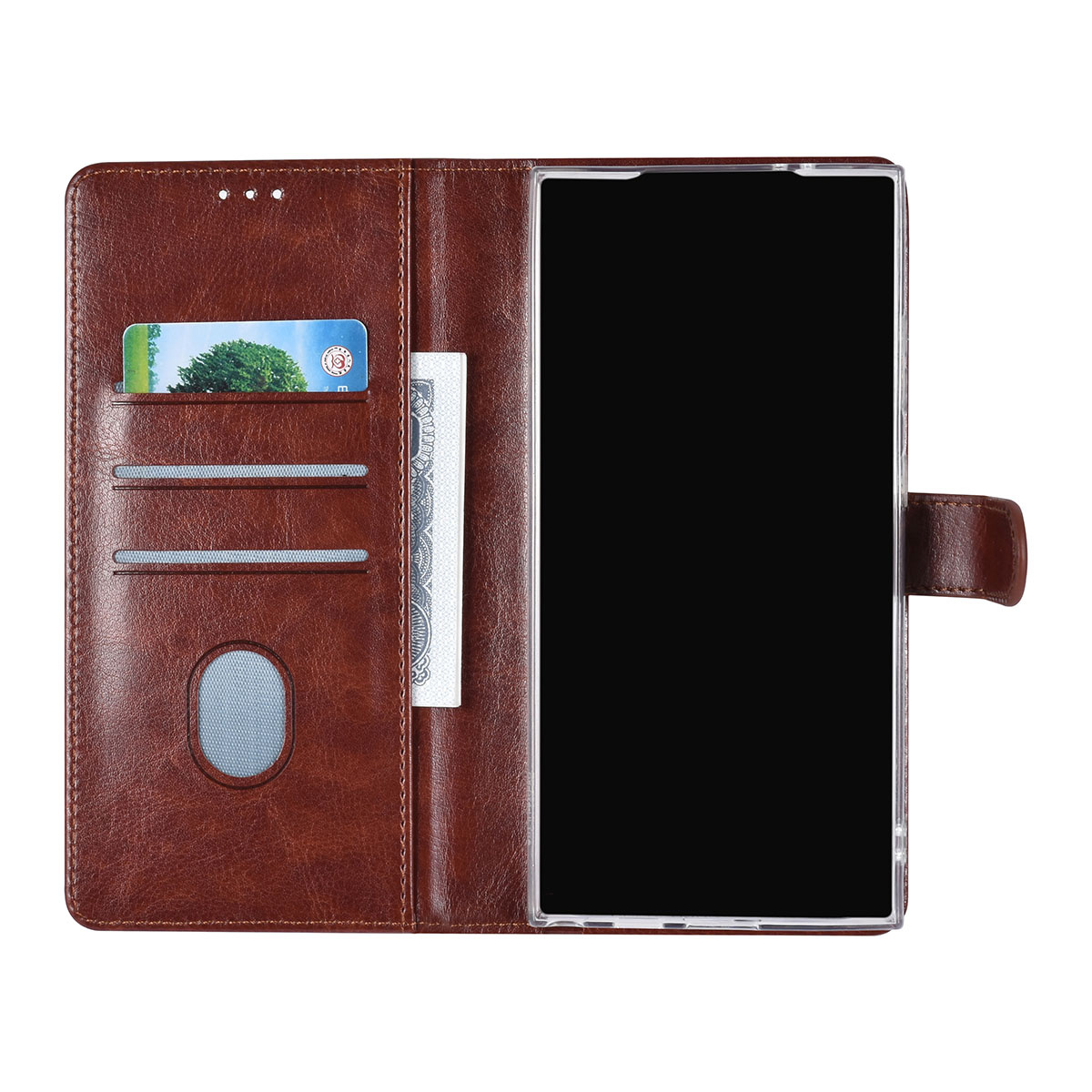UNIQ Accessory UNIQ Accessory Galaxy S24 Ultra Book Case hoesje 3 pasjeshouder - Bruin, foto 4 van 5
