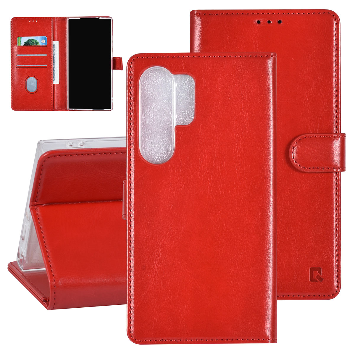UNIQ Accessory UNIQ Accessory Galaxy S24 Ultra Book Case hoesje 3 pasjeshouder - Rood