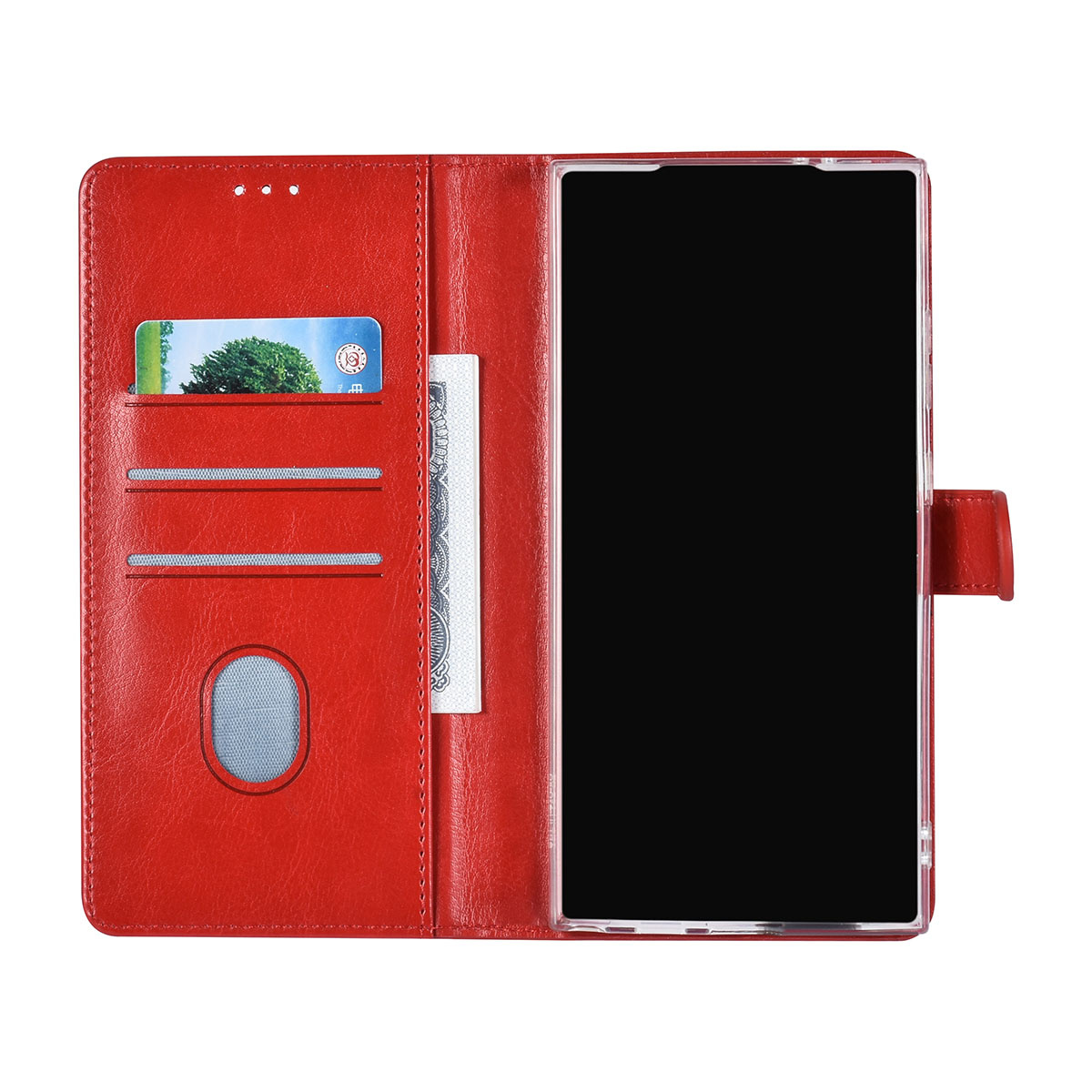 UNIQ Accessory UNIQ Accessory Galaxy S24 Ultra Book Case hoesje 3 pasjeshouder - Rood, foto 4 van 5