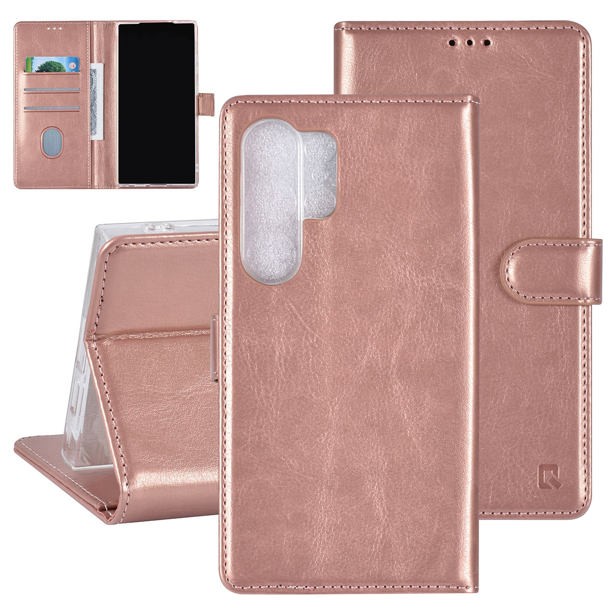 UNIQ Accessory UNIQ Accessory Galaxy S24 Ultra Book Case hoesje 3 pasjeshouder - Rose Gold
