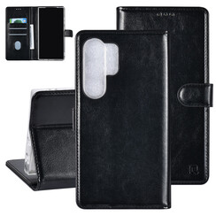 UNIQ Accessory Galaxy S24 Ultra Book Case hoesje 3 pasjeshouder - Zwart