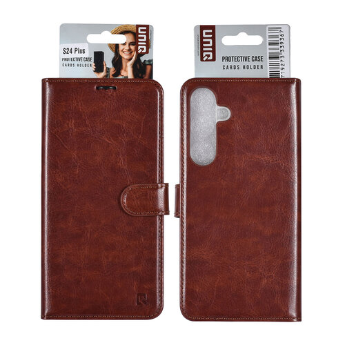 UNIQ Accessory UNIQ Accessory Galaxy S24 Plus Book type case - 3 pasjeshouder - Brown