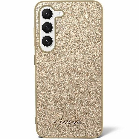 Guess Guess Galaxy S24 Plus Back-Cover hul - Glitter Script - Gold Guess Guess Galaxy S24 Plus Back-Cover hul - Glitter Script - Gold