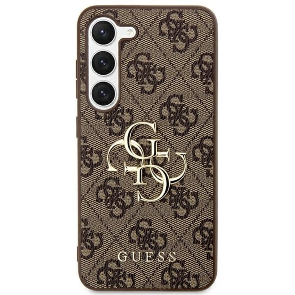 Guess Guess Galaxy S24 Back-Cover hul - 4G Big Metal Logo - Braun Guess Guess Galaxy S24 Back-Cover hul - 4G Big Metal Logo - Braun