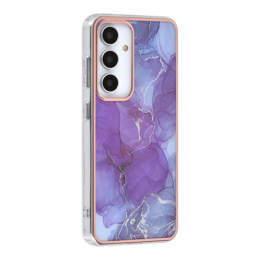 UNIQ Accessory UNIQ Accessory Galaxy S24 Backcover hoesje Gold Line - Marble Purple UNIQ Accessory UNIQ Accessory Galaxy S24 Backcover hoesje Gold Line - Marble Purple