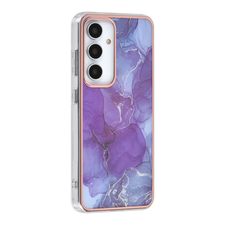 UNIQ Accessory UNIQ Accessory Galaxy S24 Back cover case - Gold Line - Marble purple UNIQ Accessory UNIQ Accessory Galaxy S24 Back cover case - Gold Line - Marble purple