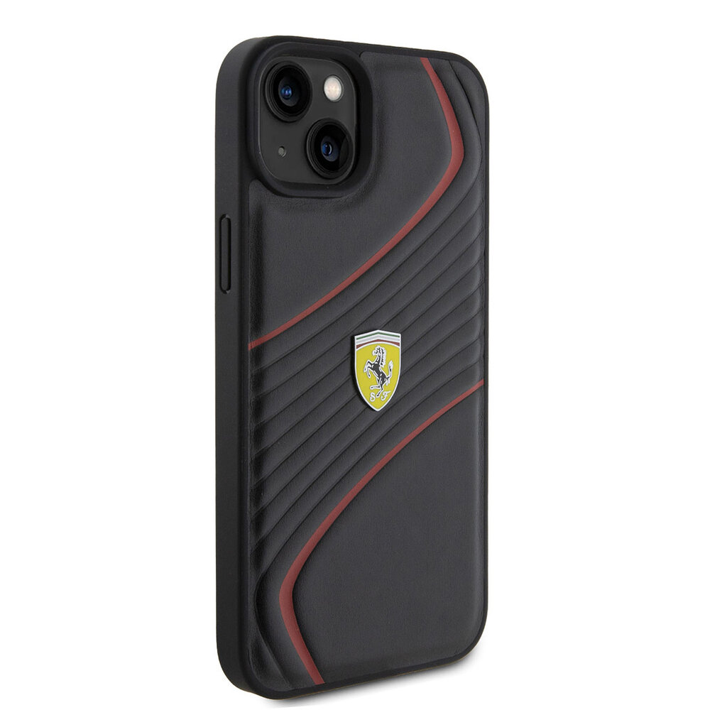 Ferrari Ferrari iPhone 15 & 14 Plus Back cover case - Twist - Black Ferrari Ferrari iPhone 15 & 14 Plus Back cover case - Twist - Black