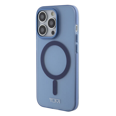 Tumi Tumi iPhone 15 Pro Back cover coque Frosted magsafe transparent - Bleu Tumi Tumi iPhone 15 Pro Back cover coque Frosted magsafe transparent - Bleu