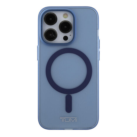 Tumi Tumi iPhone 15 Pro Back cover coque Frosted magsafe transparent - Bleu Tumi Tumi iPhone 15 Pro Back cover coque Frosted magsafe transparent - Bleu