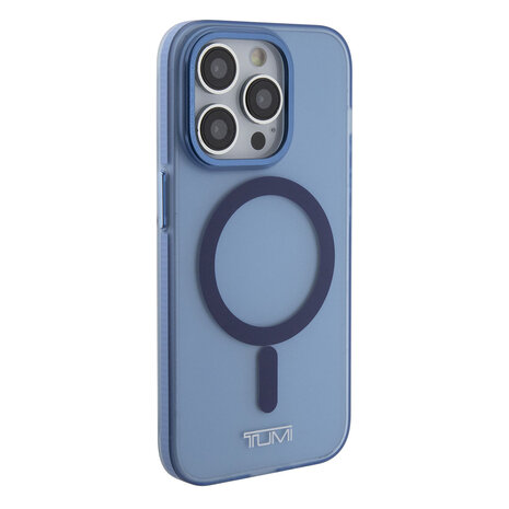 Tumi Tumi iPhone 15 Pro Backcover hoesje Frosted magsafe transparent - Blauw Tumi Tumi iPhone 15 Pro Backcover hoesje Frosted magsafe transparent - Blauw