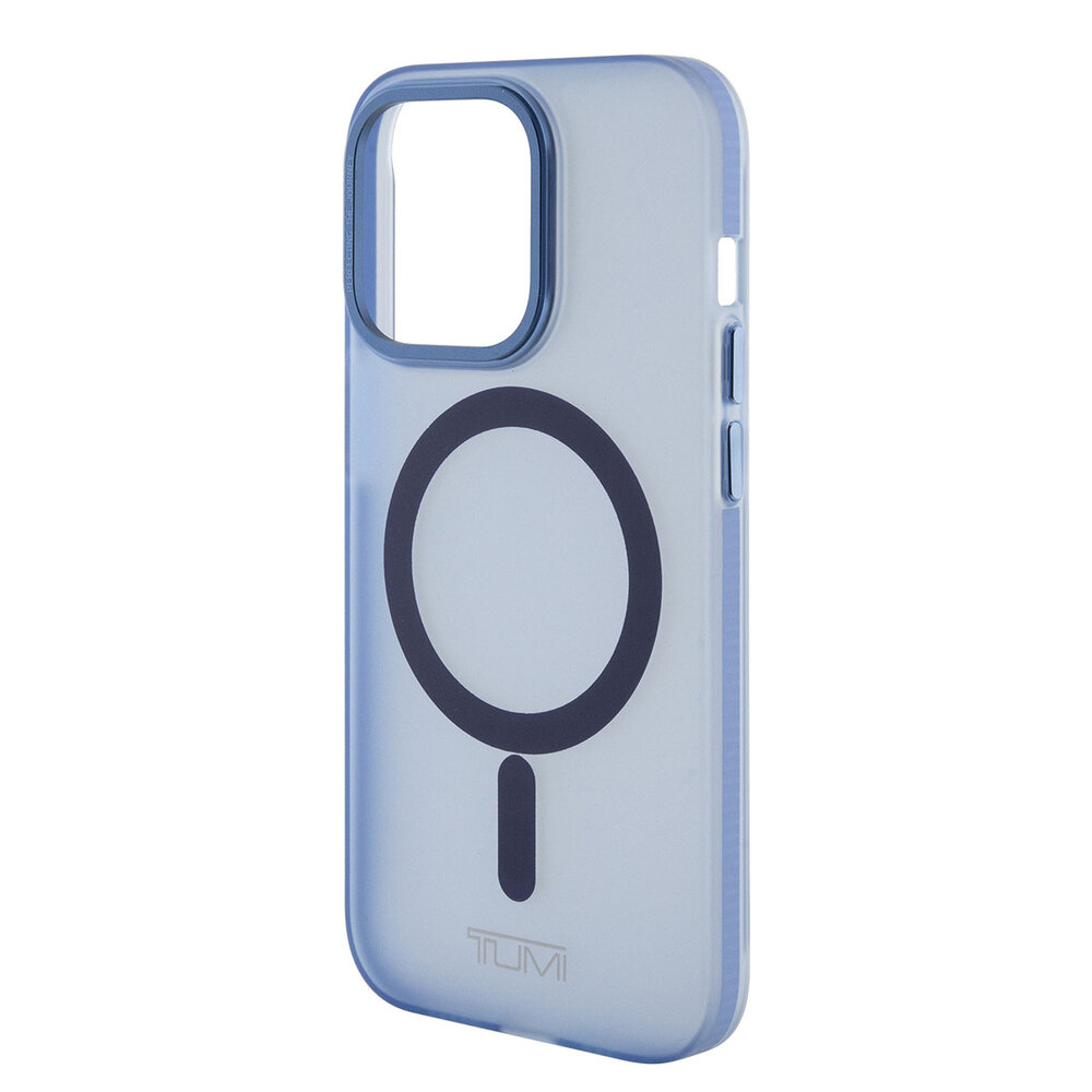 Tumi Tumi iPhone 15 Pro Backcover hoesje Frosted magsafe transparent - Blauw Tumi Tumi iPhone 15 Pro Backcover hoesje Frosted magsafe transparent - Blauw