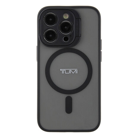 Tumi Tumi iPhone 15 Pro Backcover hoesje Metallic magsafe with stand - Zwart Tumi Tumi iPhone 15 Pro Backcover hoesje Metallic magsafe with stand - Zwart