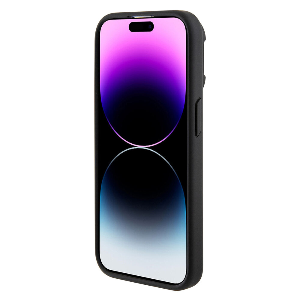 Tumi Tumi iPhone 15 Pro Backcover hoesje Metallic magsafe with stand - Zwart Tumi Tumi iPhone 15 Pro Backcover hoesje Metallic magsafe with stand - Zwart