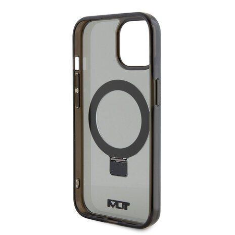 Tumi Tumi iPhone 15 Backcover hoesje Metallic magsafe with stand - Zwart Tumi Tumi iPhone 15 Backcover hoesje Metallic magsafe with stand - Zwart