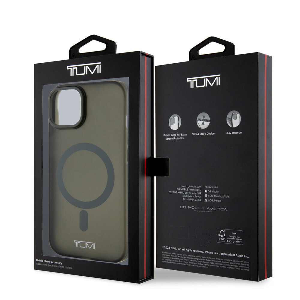 Tumi Tumi iPhone 15 Backcover hoesje Frosted magsafe transparent - Olijfgroen Tumi Tumi iPhone 15 Backcover hoesje Frosted magsafe transparent - Olijfgroen