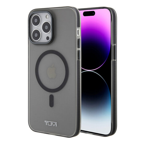 Tumi Tumi iPhone 15 Pro Max Back-Cover hul - Frosted magsafe transparent - Schwarz Tumi Tumi iPhone 15 Pro Max Back-Cover hul - Frosted magsafe transparent - Schwarz