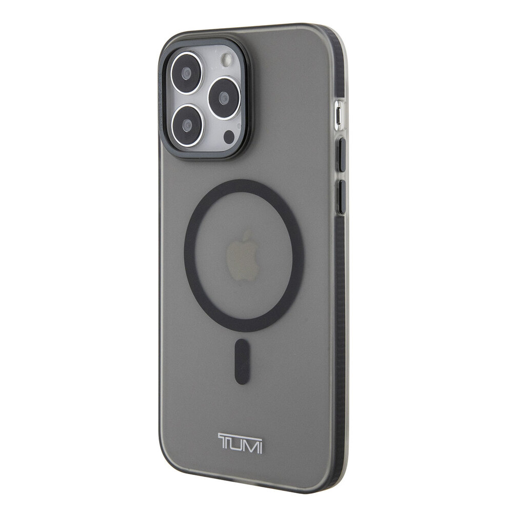 Tumi Tumi iPhone 15 Pro Max Back-Cover hul - Frosted magsafe transparent - Schwarz Tumi Tumi iPhone 15 Pro Max Back-Cover hul - Frosted magsafe transparent - Schwarz