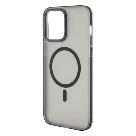 Tumi Tumi iPhone 15 Pro Max Backcover hoesje Frosted magsafe transparent - Zwart Tumi Tumi iPhone 15 Pro Max Backcover hoesje Frosted magsafe transparent - Zwart