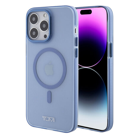Tumi Tumi iPhone 15 Pro Max Back cover case - Frosted magsafe transparent - Blue Tumi Tumi iPhone 15 Pro Max Back cover case - Frosted magsafe transparent - Blue