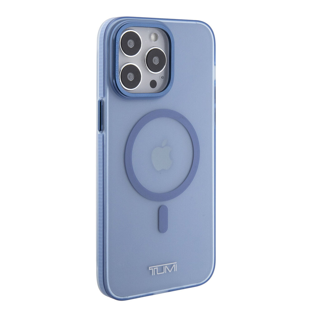 Tumi Tumi iPhone 15 Pro Max Back cover case - Frosted magsafe transparent - Blue Tumi Tumi iPhone 15 Pro Max Back cover case - Frosted magsafe transparent - Blue