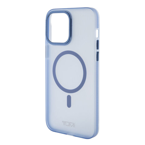 Tumi Tumi iPhone 15 Pro Max Back cover case - Frosted magsafe transparent - Blue Tumi Tumi iPhone 15 Pro Max Back cover case - Frosted magsafe transparent - Blue