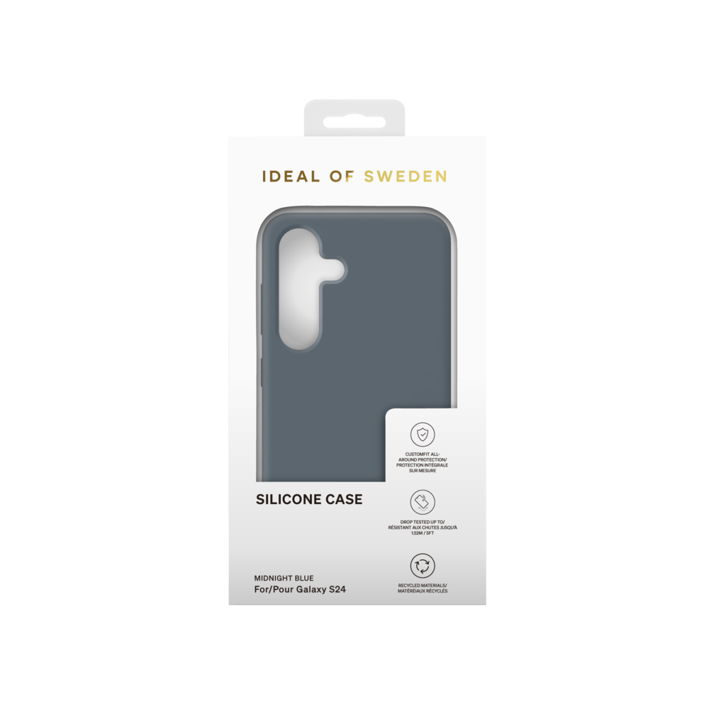 iDeal of Sweden iDeal of Sweden Galaxy S24 Backcover hoesje Silicone Case - Midnight Blue iDeal of Sweden iDeal of Sweden Galaxy S24 Backcover hoesje Silicone Case - Midnight Blue