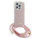 Guess Guess iPhone 15 Pro Back cover coque Crossbody cord - 4G print - Rose Guess Guess iPhone 15 Pro Back cover coque Crossbody cord - 4G print - Rose